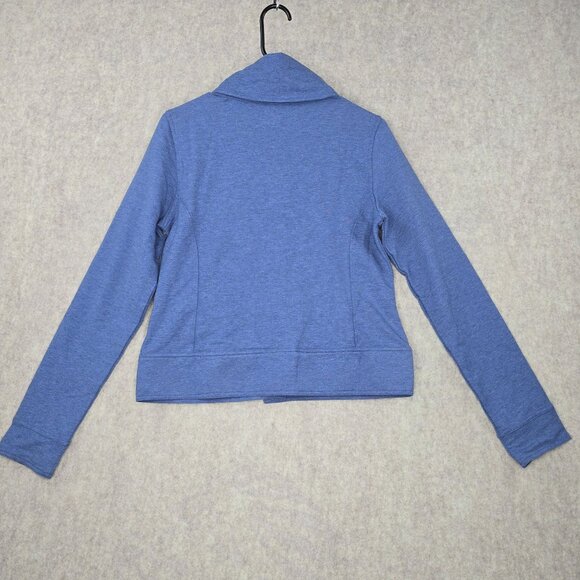 Sahalie Womens Blue Button-Down Jacket Size S Cotton Blend Casual Mock Neck - Picture 2 of 7